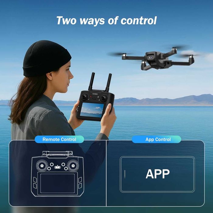 Дрон с вграден екран на дистанционното K600 GPS - 4K Камера