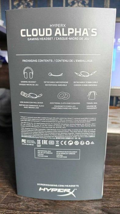 Игровые наушники HyperX Cloud Alpha S Blue