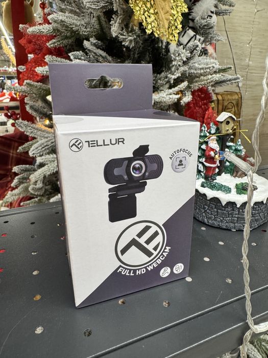 Camera Web Tellur Full HD, autofocus, microfon, noua sigilata