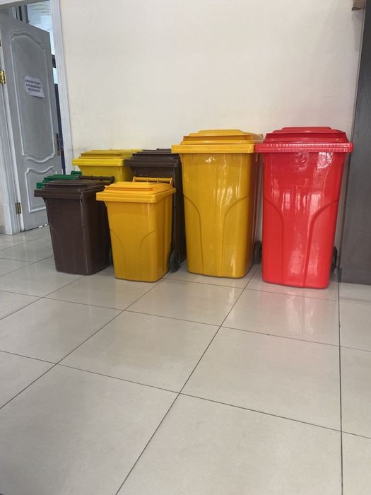 Musor yashik мусорный бак musor idish rolikli kontener 660 litr va b