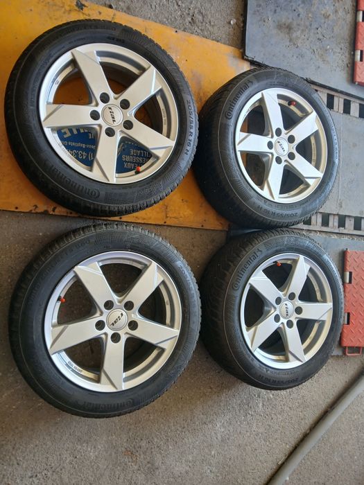 Jante aliaj RIAL STARE CA NOI , R16 , 5x112 , 7Jx16H2 , ET35  ,echipate cu anvelope de IARNĂ  205/55/R16 CONTINENTAL DOT 2019