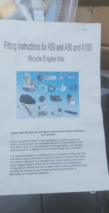 Kit de conversie electrica pentru biciclete 100cc culoarea neagra