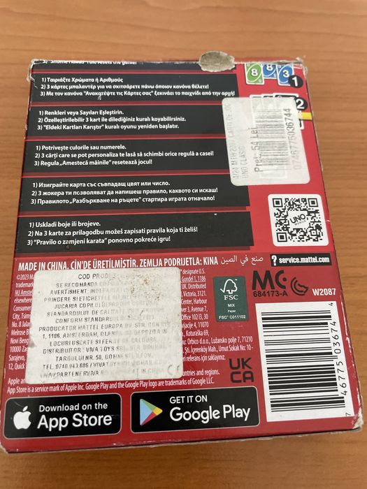 Pachet UNO (Putin folosit,Stare impechabila)