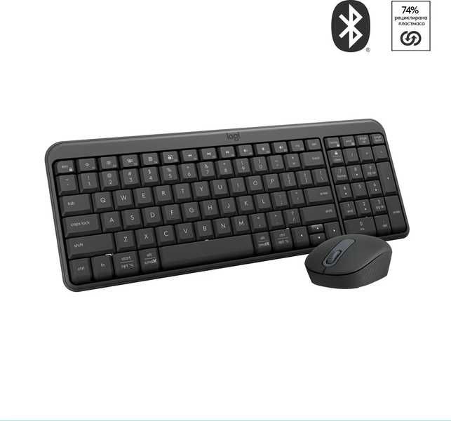 Безжичен комплект клавиатура и мишка Logitech MK250 (920-013519)