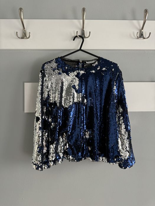 Блуза с пайети- двуцветни