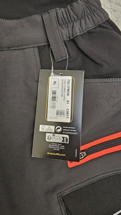 Работен панталон Diadora Pant Hybrid CARGO BLACK/GREY