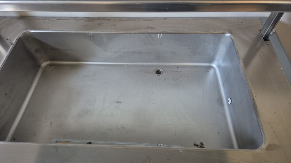 Vitrina  calda de inox