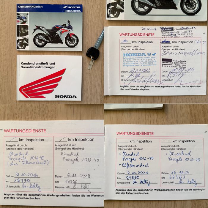 Honda CBR 250 RA - 2012 - ABS - Istoric Service Complet