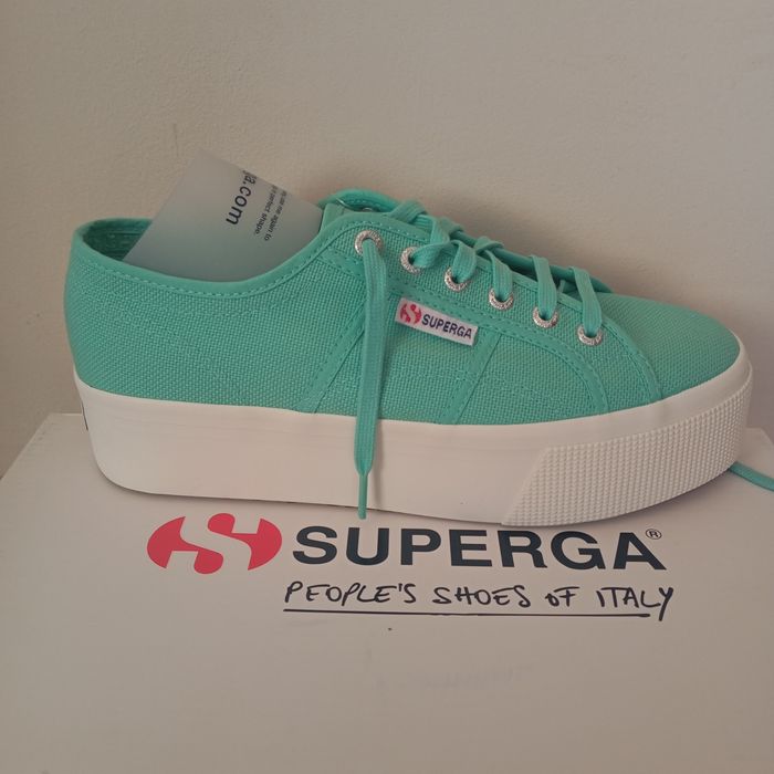 Дамски кецове SUPERGA в свеж  цвят мента