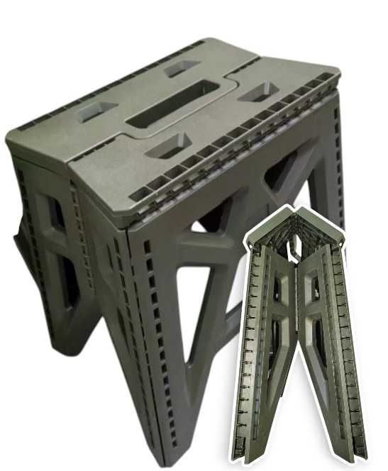 Сгъваема табуретка тип помощно стъпало, Сгъваемо столче, PVC до 200кг