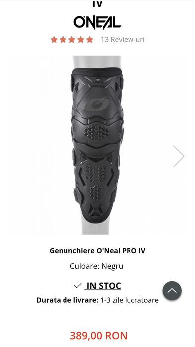 Genunchiere O'Neal Pro 4/ Motocicleta/Motocross/Mtb