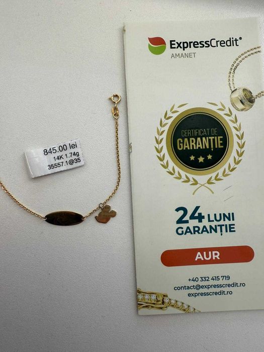 (AG35) Bratara aur 14k 1.74g b35557 - Garantie 2 ani!
