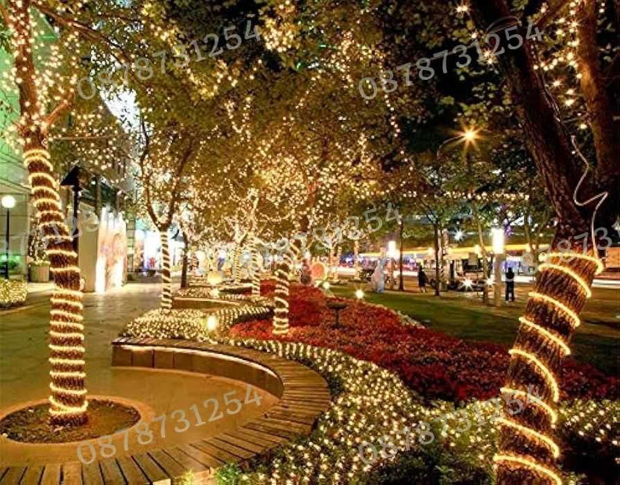 Силиконов Маркуч 20м. Топла Светлина за Коледна Украса Водоустойчив