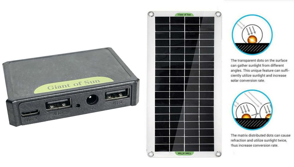 Kit Panou Solar Portabil 12V 20W. Nou ambalat!