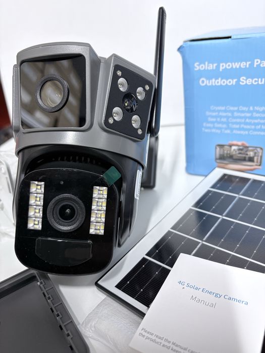 Camera de supraveghere 4G panou solar 6MP MicroSD 64Gb