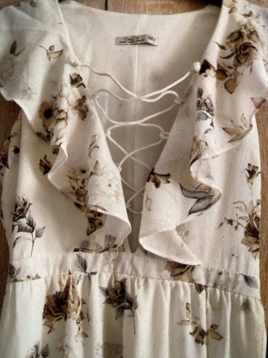 Rochita din matase, imprimata, marimea 42