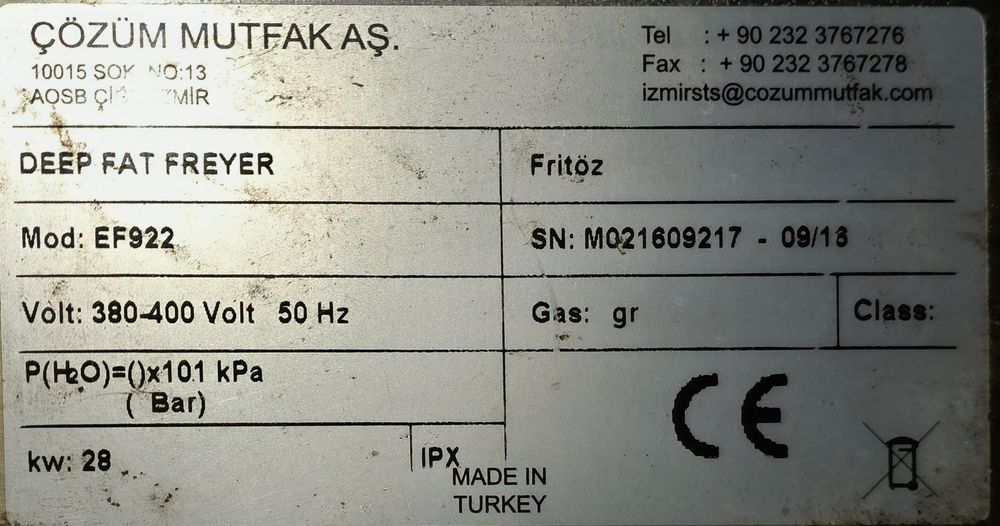 Vand friteuza electrica