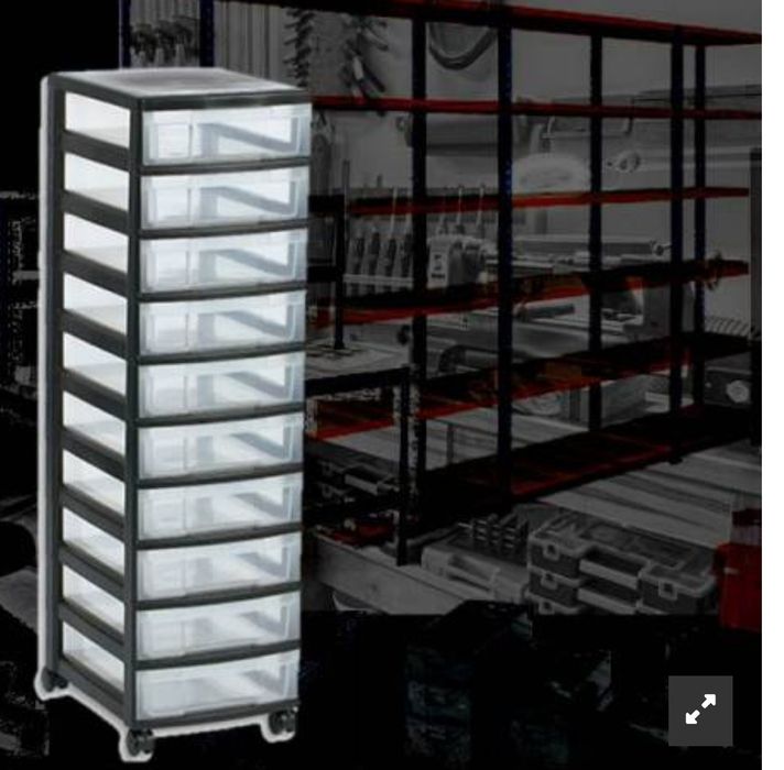 Контейнер за съхранение - 10 чекмеджета - PVC