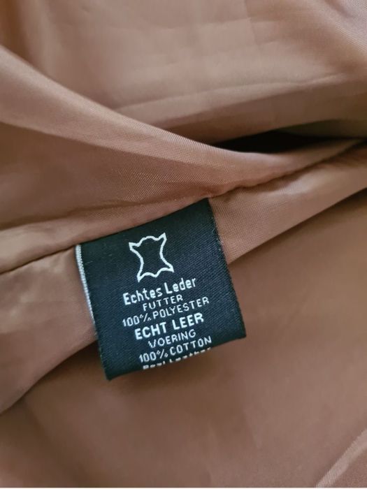 Geacă piele naturală damă S (36) maro, cambrată, nepurtată
