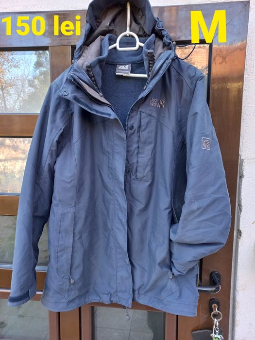 Geaca Jack Wolfskin dama .măr M cu hanorac detașabil.