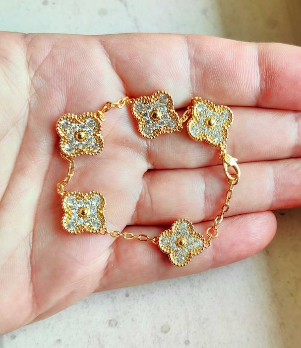 Златна гривна с пет детелини - Van Cleef & Arpels - Vintage Alhambra