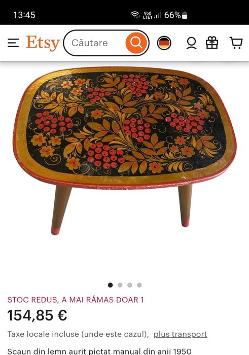 Scaun colectie/ lemn aurit pictat