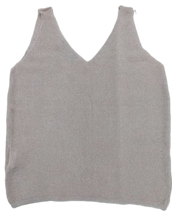 Top nou Lashez, crem, cu fir metalic, mărime S/M