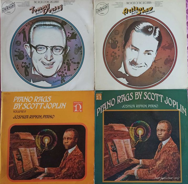 Vinil Elvis, Belafonte, Django Reinhardt, Sinatra, Dorsey, Armstrong