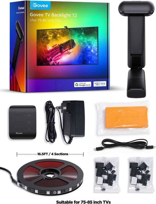 Смарт подсветка за TV Govee Envisual T2 (Dual Camera) - За 75-85 инча