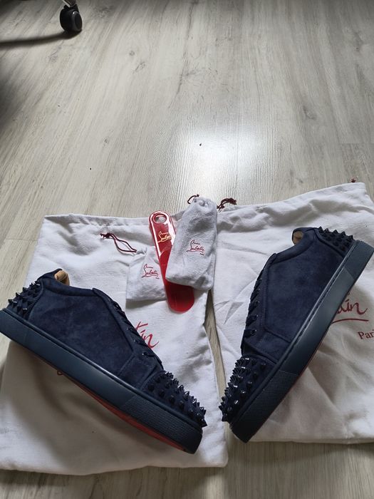 Christian Louboutin navy blue spiked 43.5