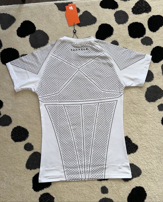 YoungLA tricou de compresie cu maneca scurta alb/negru/grey
