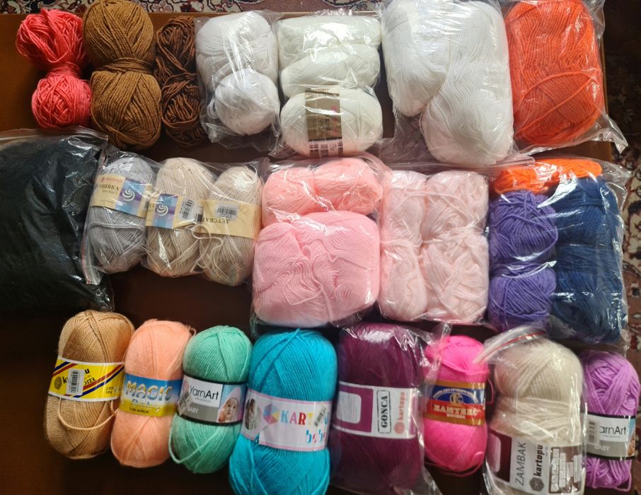 Продам остатки пряжи