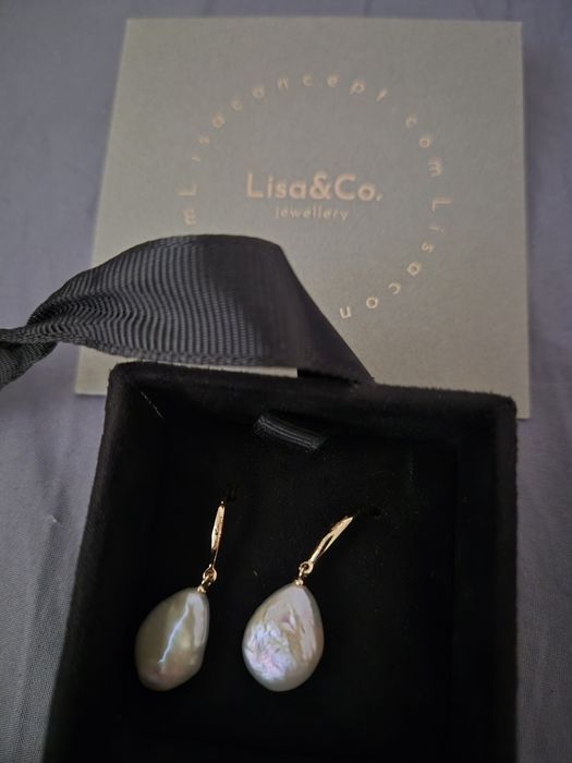 Bijuterii, cercei perle cu tortițe argint placat cu aur