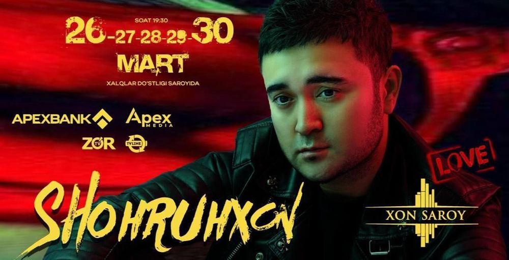 Shohruhxon konsertiga bilet 2 don