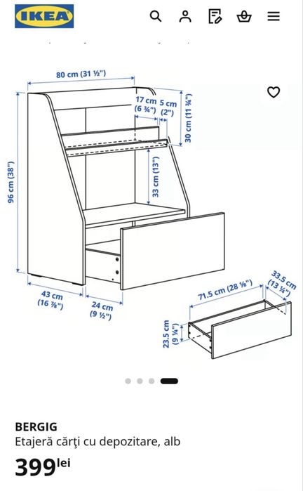 Mobila ikea bergyg putin folosita