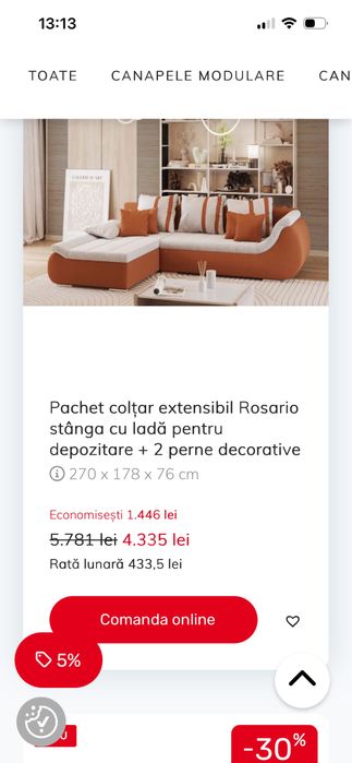 Coltar Rosario din magazin Lemet