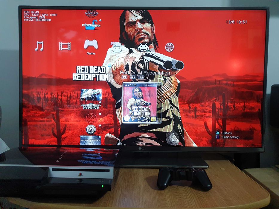 PS3 modat CFW 320 GB + 60 jocuri (GTA V, Red Dead, God of War, NFS)
