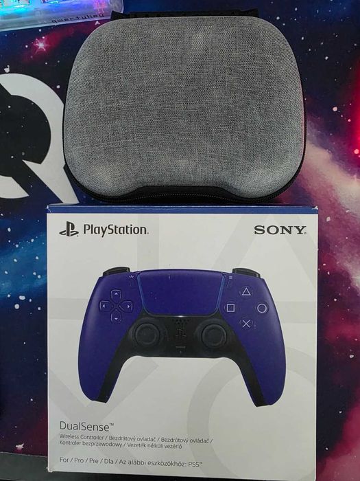 Controller PS5 DualSense Galactic Purple – Pachet Complet + Accesorii + Factură
