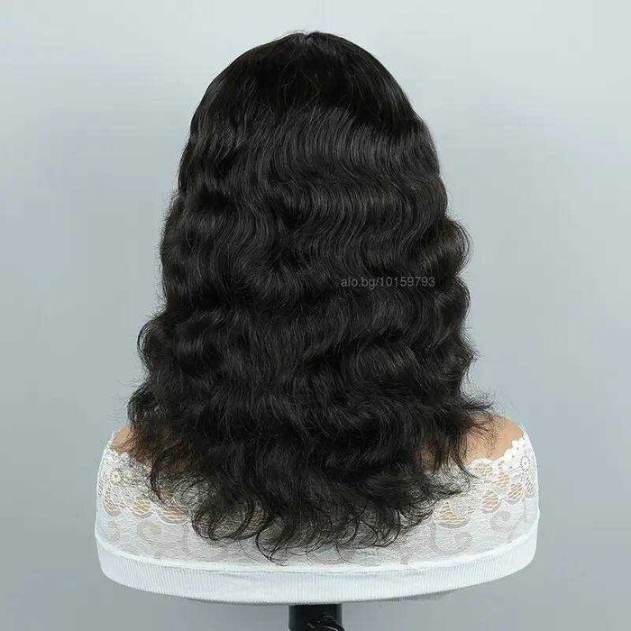 Естествена чуплива перука с бретон