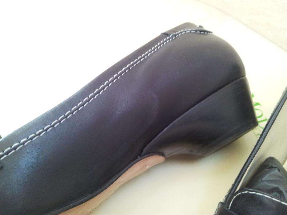 Pantofi piele bleu-marine Moda di Fausto