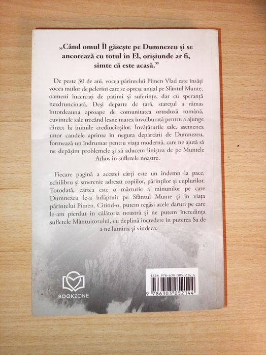 Vând carte Învațaturi de la Muntele Athos Pimen Vlad