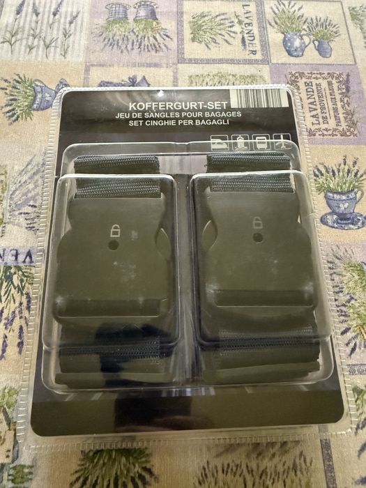 Set 2 curele de legat bagaje ,curele de tensionare, 5 CMx202 CM, negru