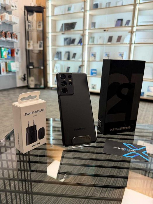PhoneXpert SH - Samsung Galaxy S21 Ultra 256GB Black Excelent Fullbox