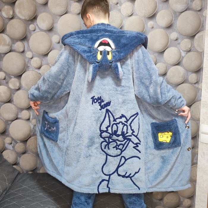 Теплый халат со штанами