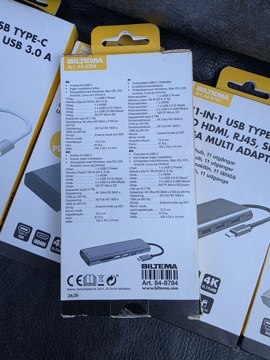 Hub USB-c BILTEMA original Suedia, sigilat, preț fix