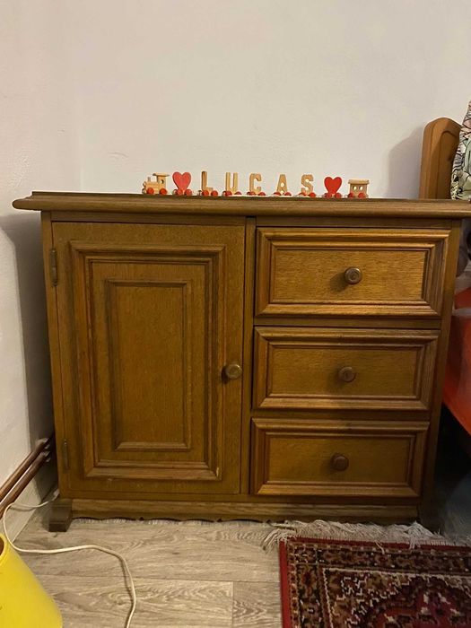 Comoda Vintage lemn stejar masiv