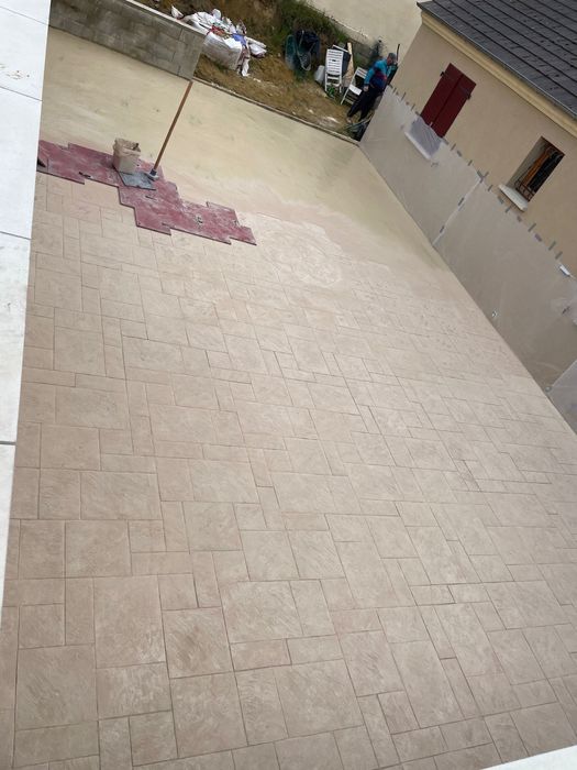 Curti si alei din beton amprentat-Pret  avantajos