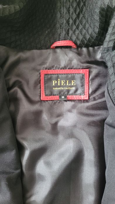 Vand geaca de piele naturala, rosie inchis, marime M