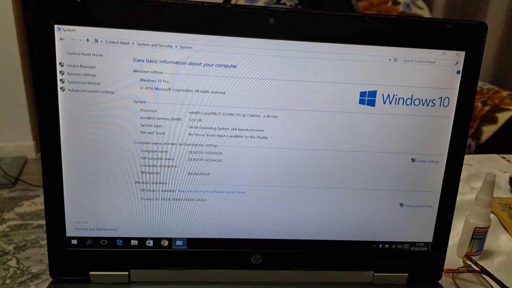 VAND laptop HP8570W in stare de functionare