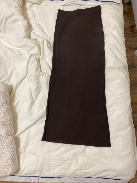 Кафява дълга пола